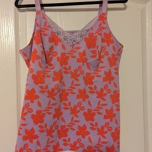 Ruby Ribbon Floral Cami - Orange and Lavender